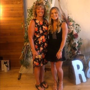 Black mini dress with fringe and beading. Only worn twice. Great condition